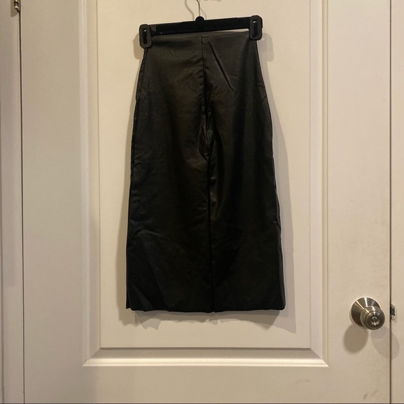 Commando Faux Leather Side Slit Midi Skirt in Black - Picture 6 of 6